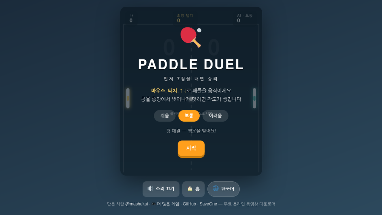 패들 대결